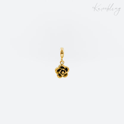 gold plated rose charm (water & tarish proof)