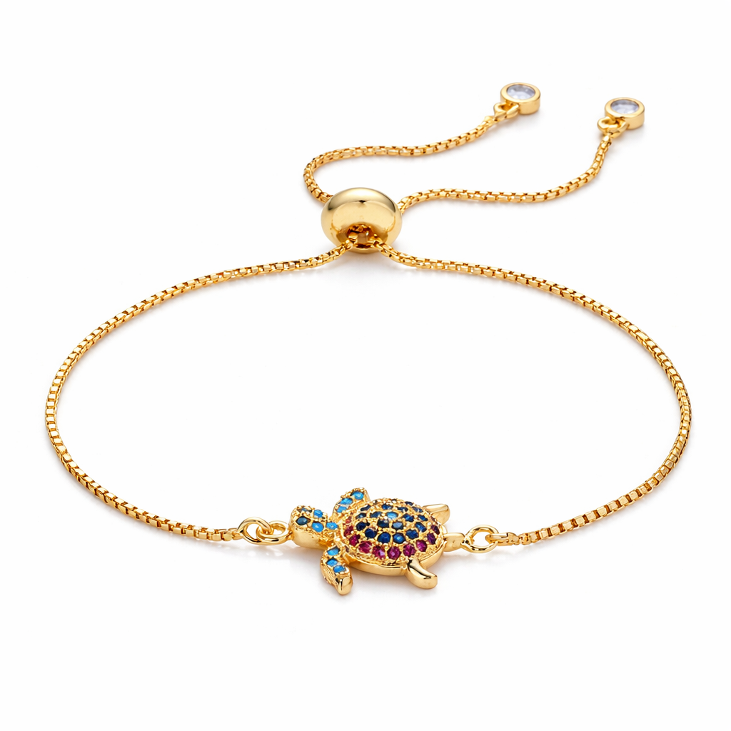 gold plated sea turtle bracelet (fashion jewellery)