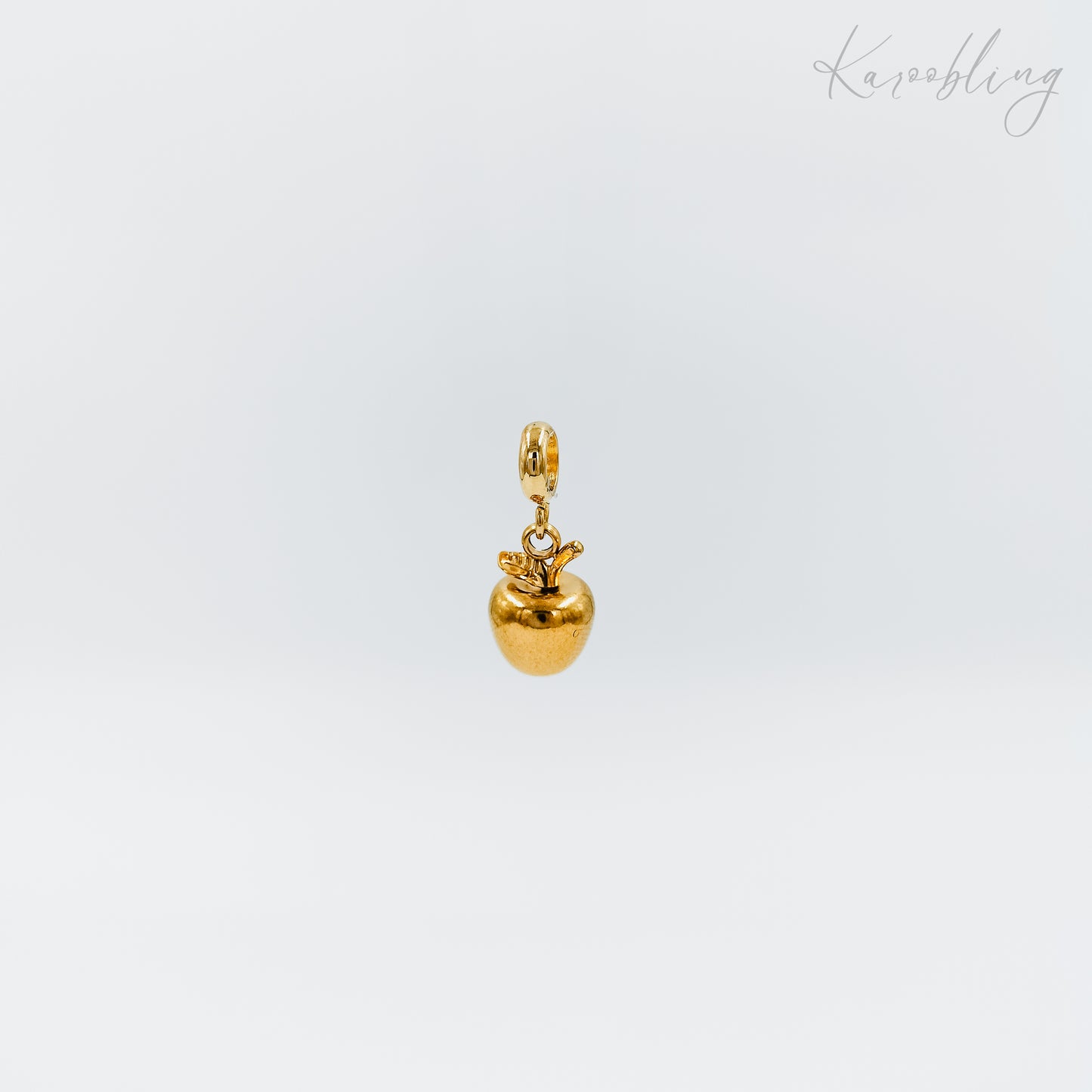 gold plated solid apple charm (water & tarnish proof)