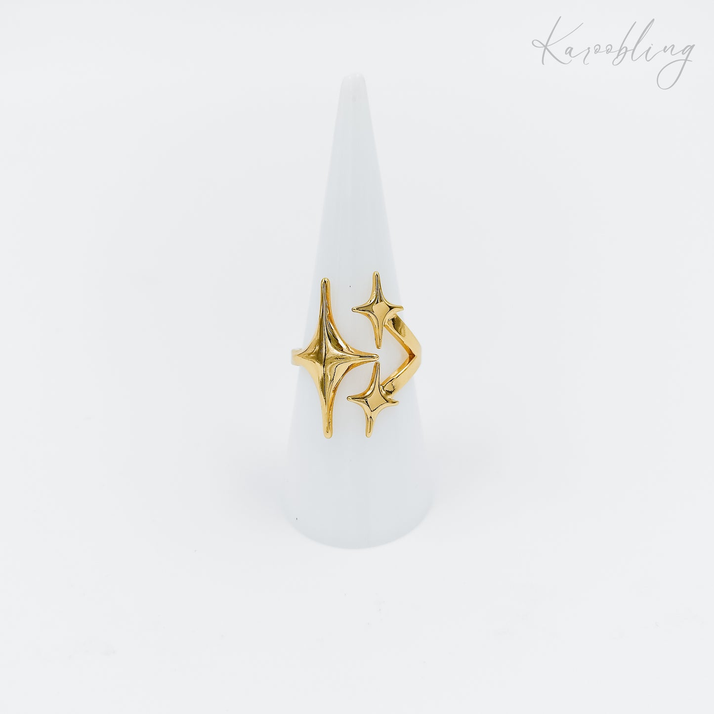 gold plated starburst ring (water & tarnish proof)