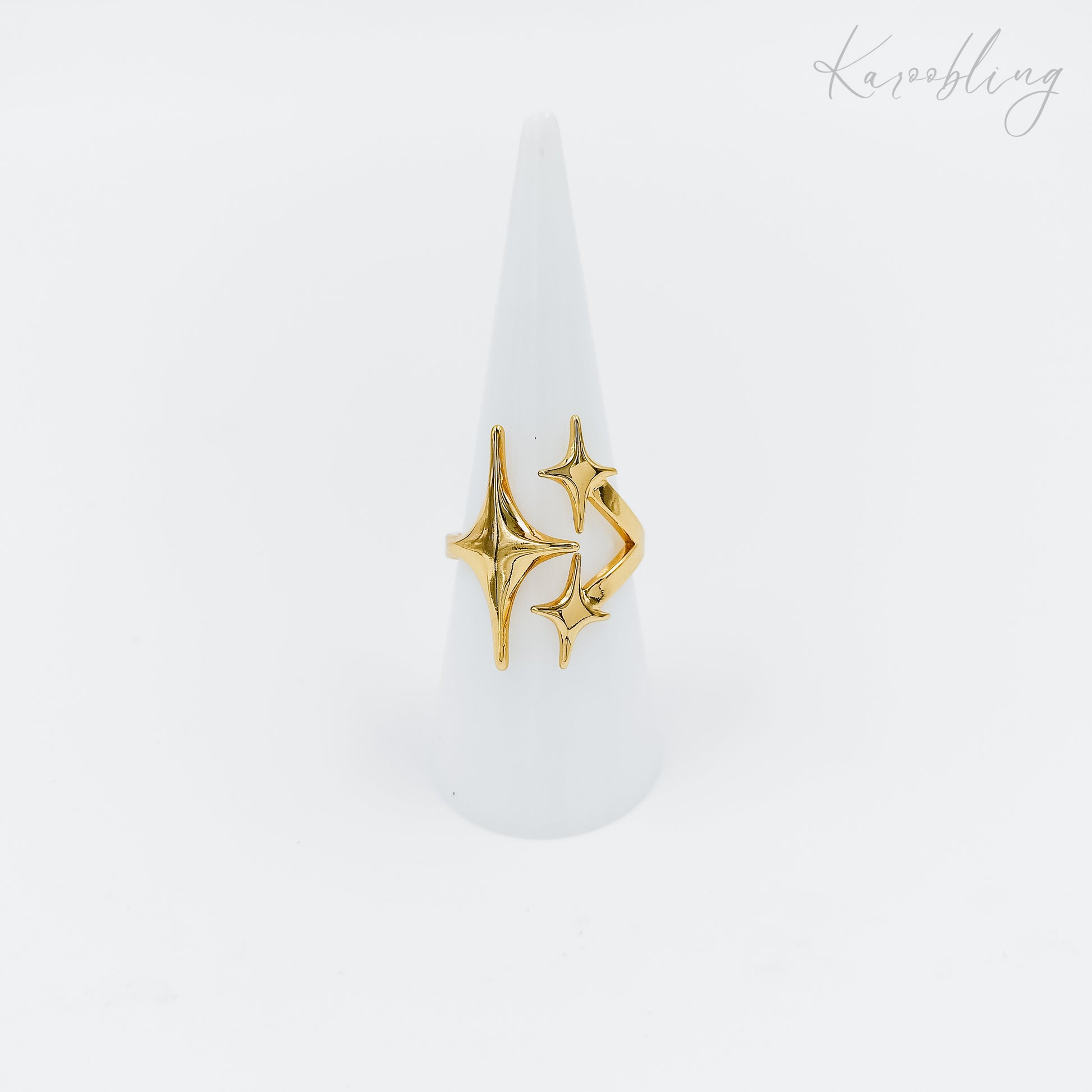 gold plated starburst ring (water & tarnish proof)