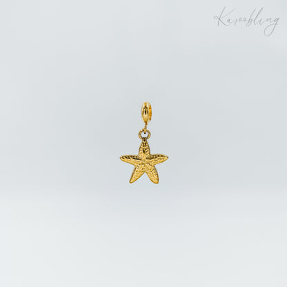 gold plated starfish charm (water & tarnish proof)