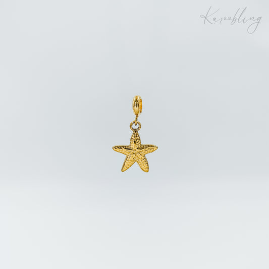 gold plated starfish charm (water & tarnish proof)