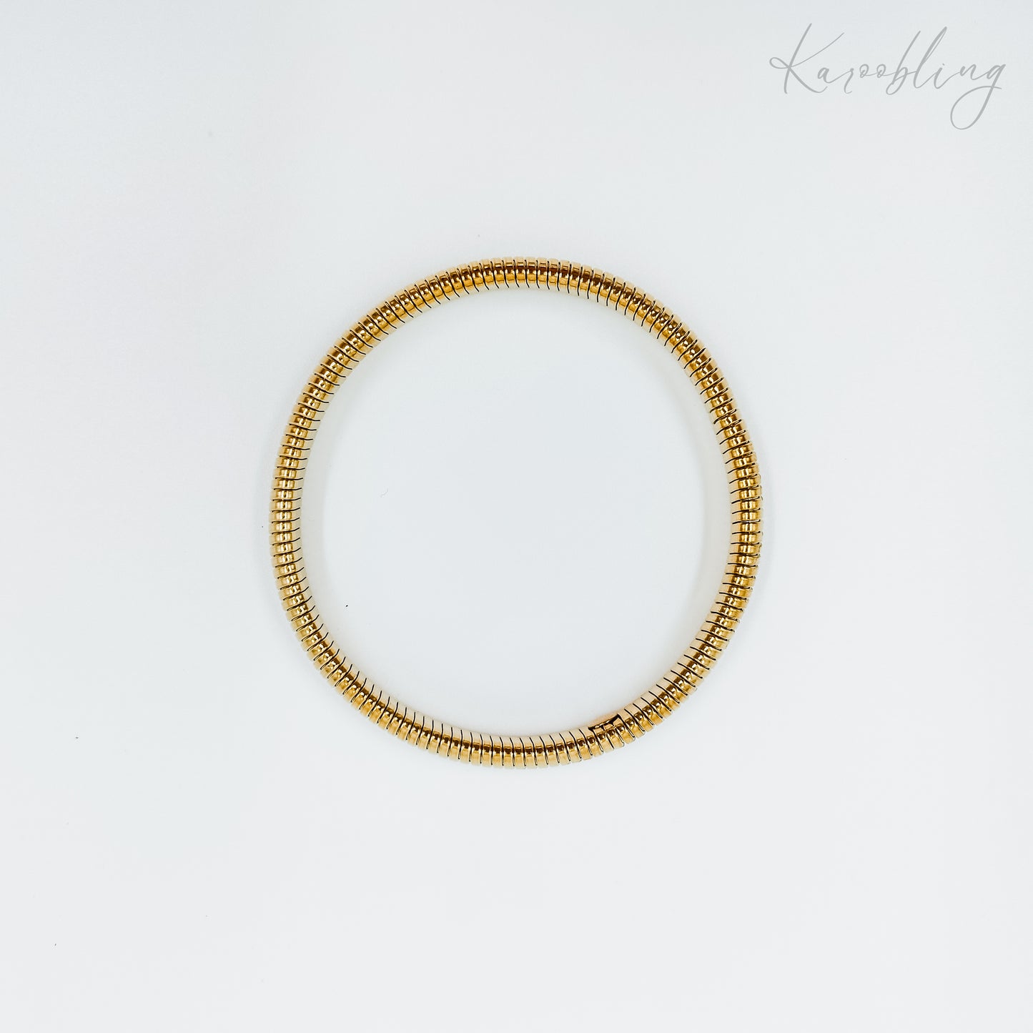 gold plated stretchable bangle 18k (water & tarnish proof)