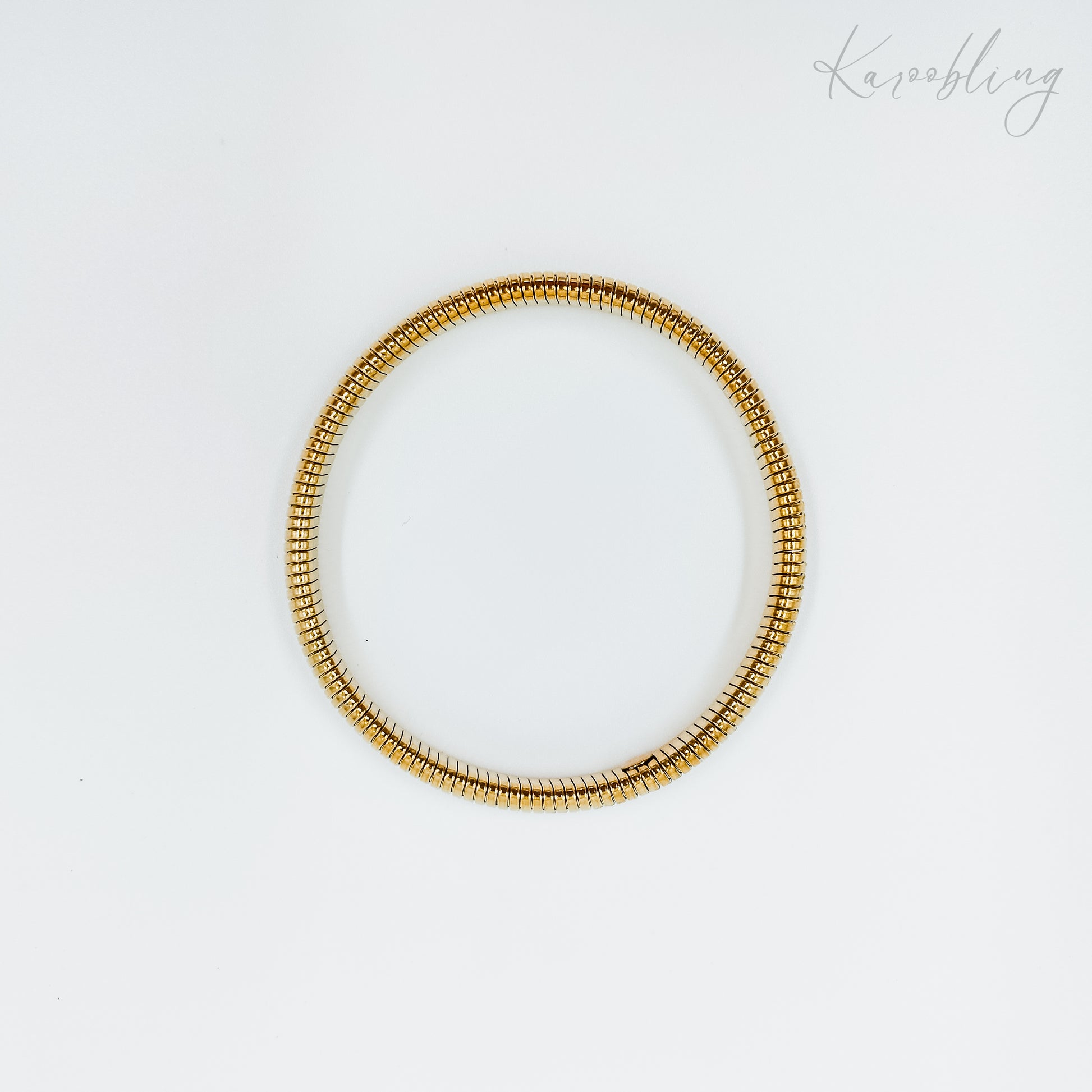 gold plated stretchable bangle 18k (water & tarnish proof)