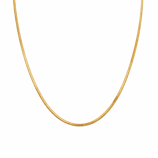 gold plated thin snake chain Necklace (fashion jewellery)