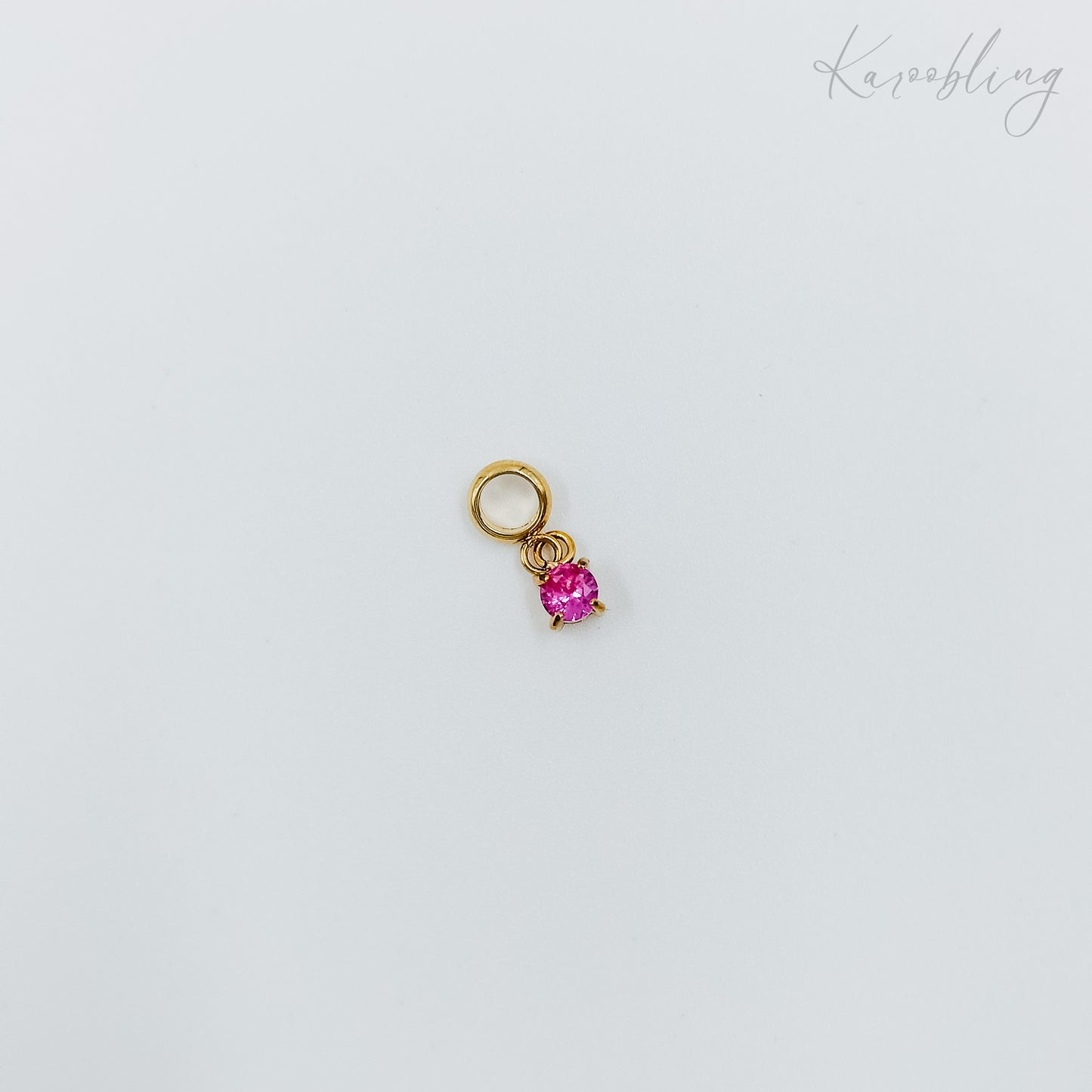 gold plated tiny birthstone charms - July (water & tarnish proof)