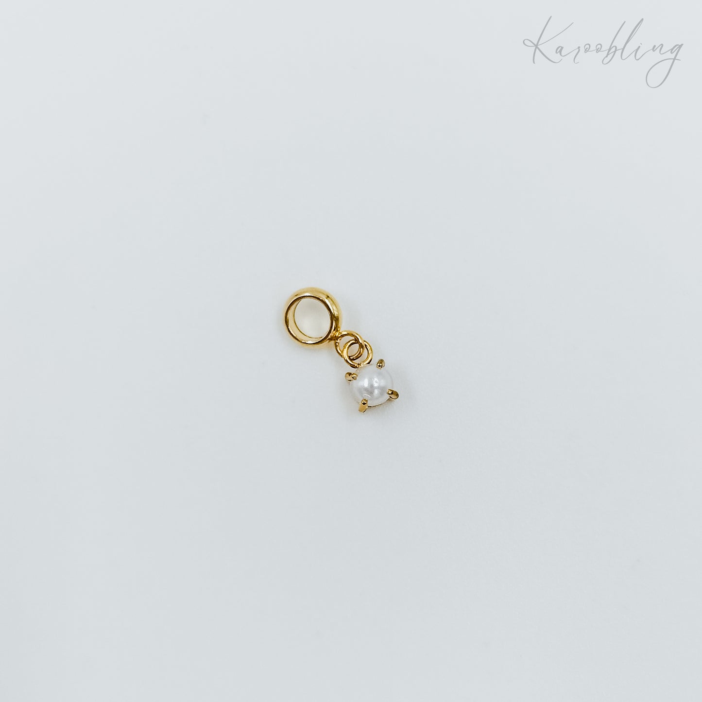 gold plated tiny birthstone charms - October (water & tarnish proof)