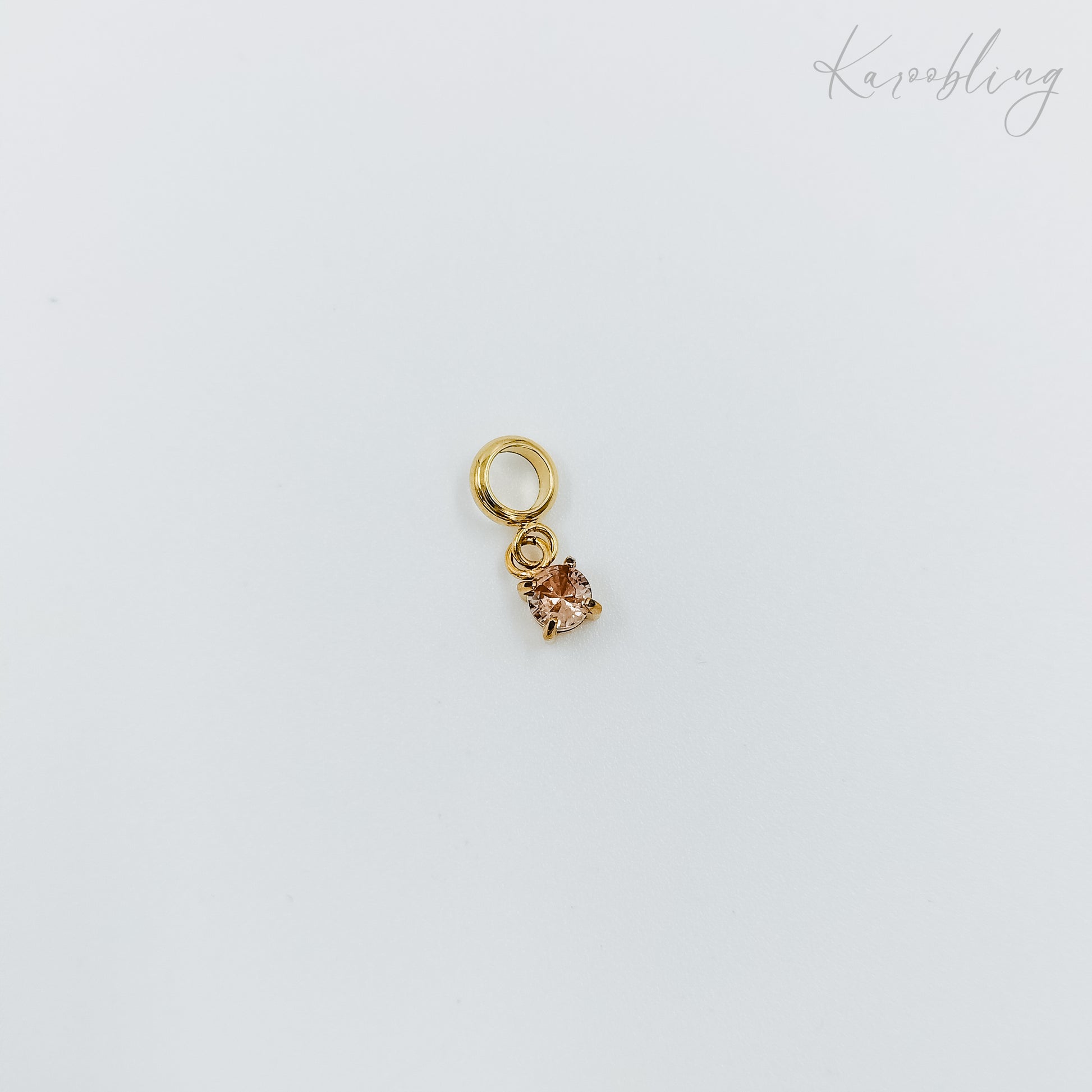 gold plated tiny birthstone charms - November (water & tarnish proof)