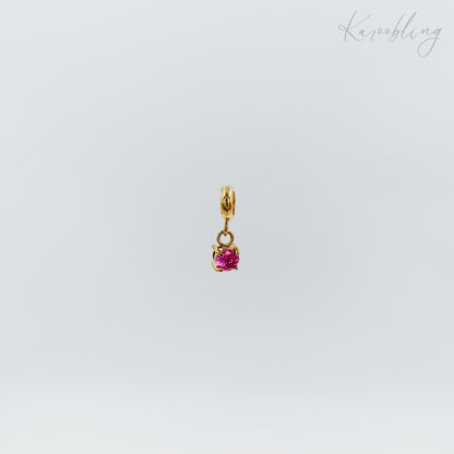 gold plated tiny birthstone charms (water & tarnish proof)