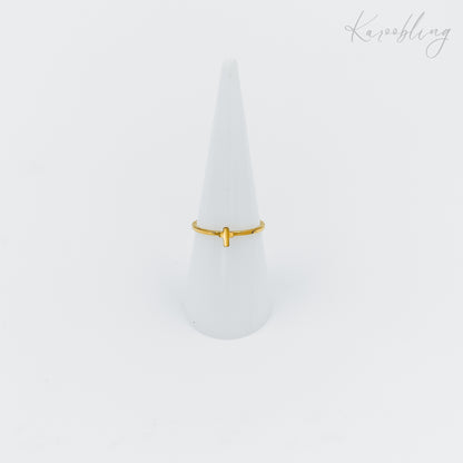 gold plated tiny cross ring (water & tarnish proof)
