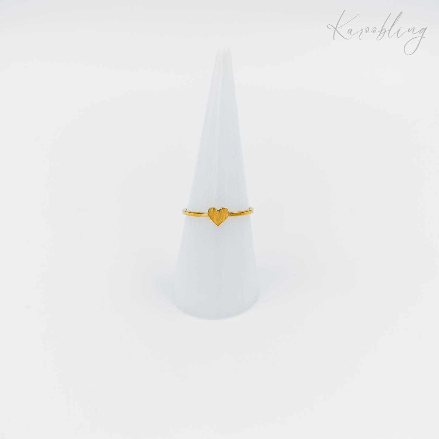 gold plated tiny heart ring (water & tarnish proof)