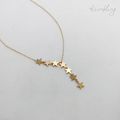 gold plated star y-necklace