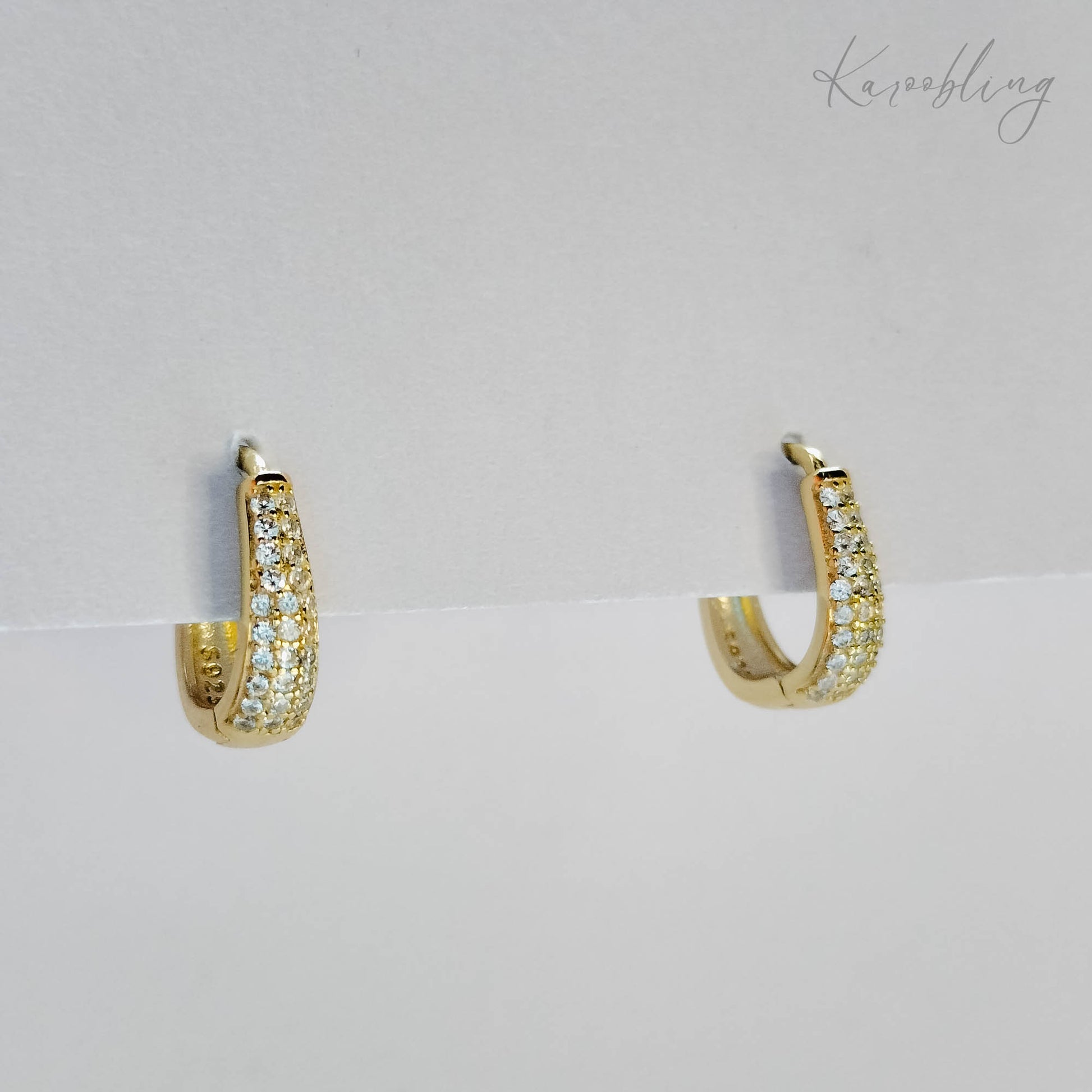 Gold Sterling Silver Huggie Hoop Earrings