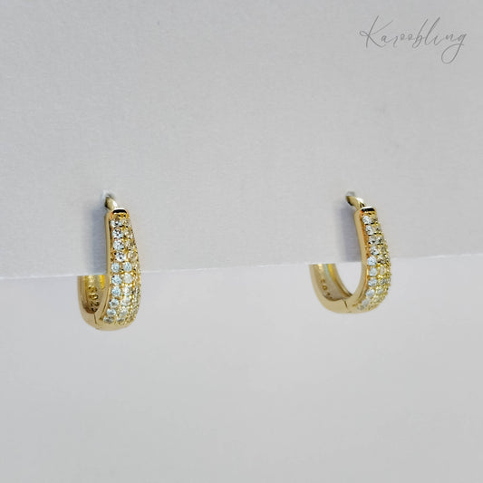 Gold Sterling Silver Huggie Hoop Earrings