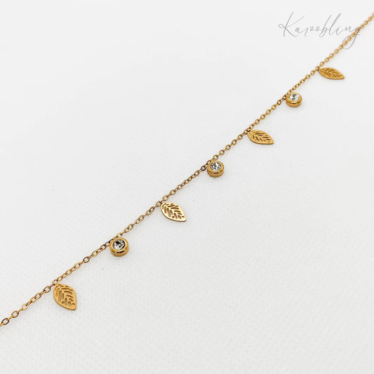 LuxeLeaf Gold-Plated Charm Bracelet