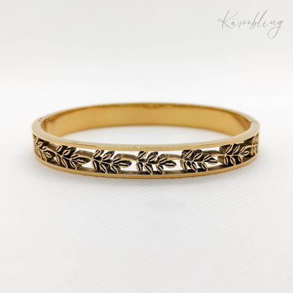 leaf cut out stack bangle