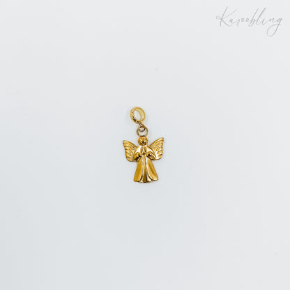 medium angel charm gold plated (water & tarnish proof)