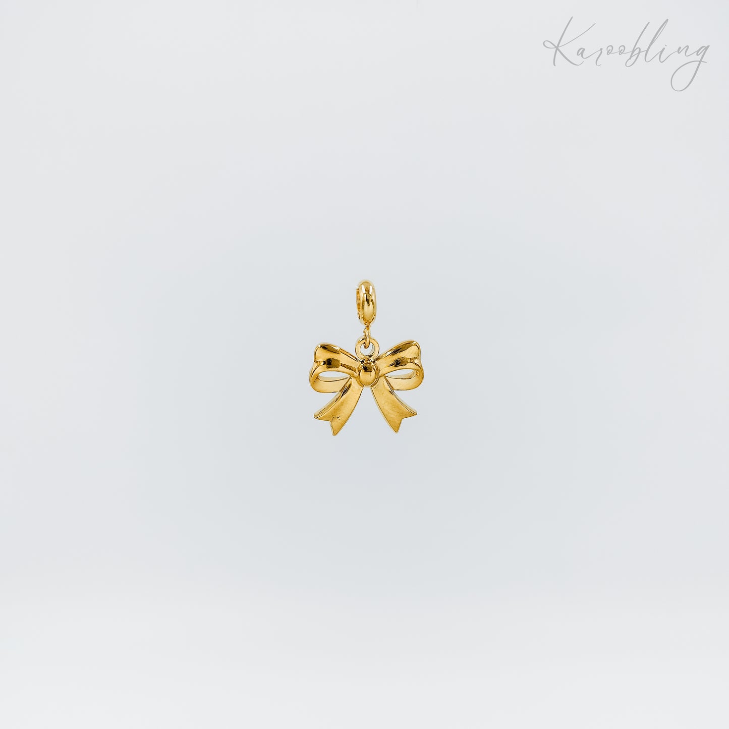 Medium Gold Plated Bow Charm