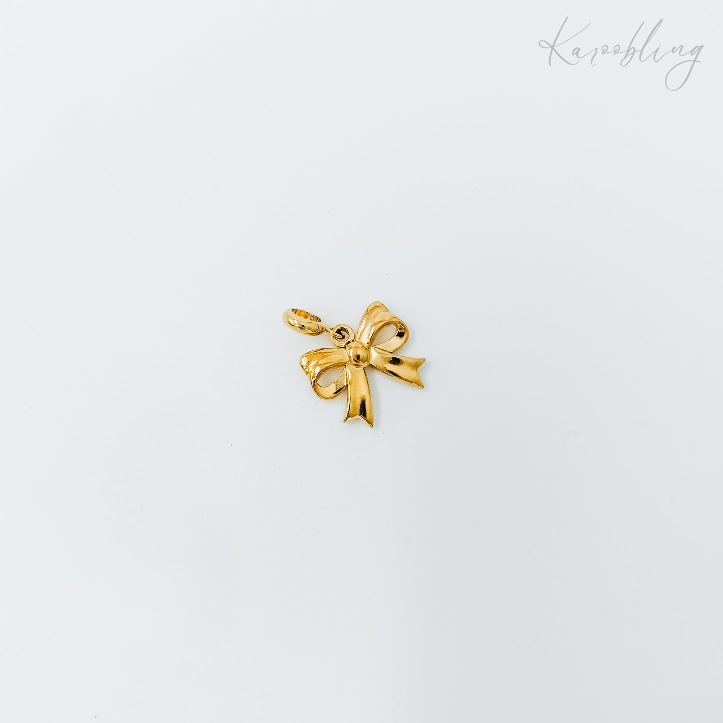 Medium Gold Plated Bow Charm