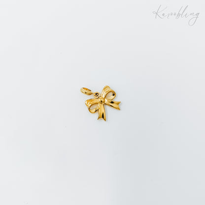 Medium Gold Plated Bow Charm