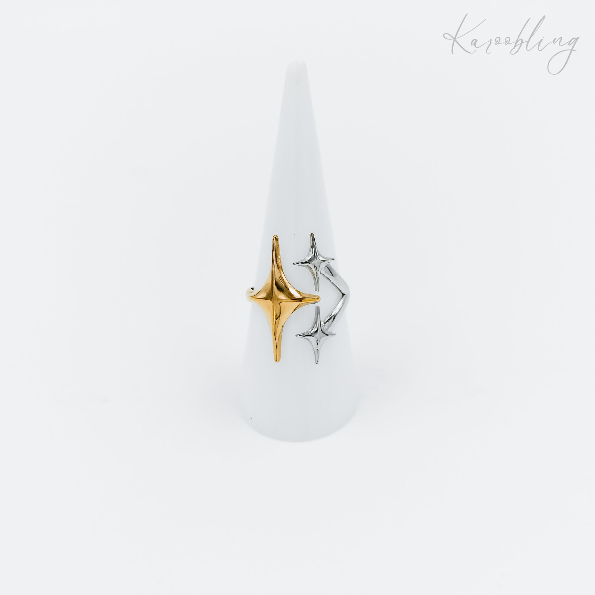 mixed metal starburst ring (water & tarnish proof)