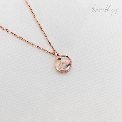 mustard seed necklace rose gold