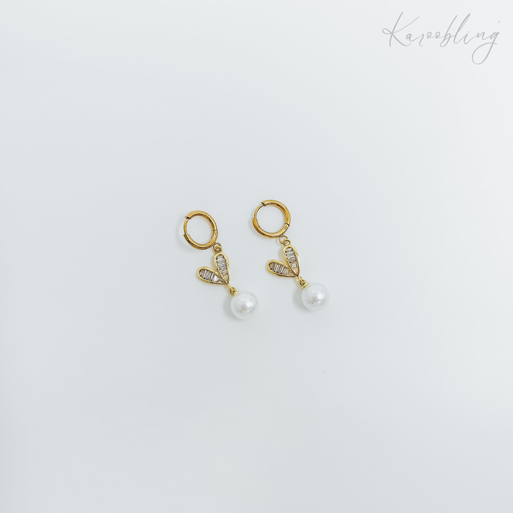 pearl drop 18k gold plated earrings (water & tarnish proof)