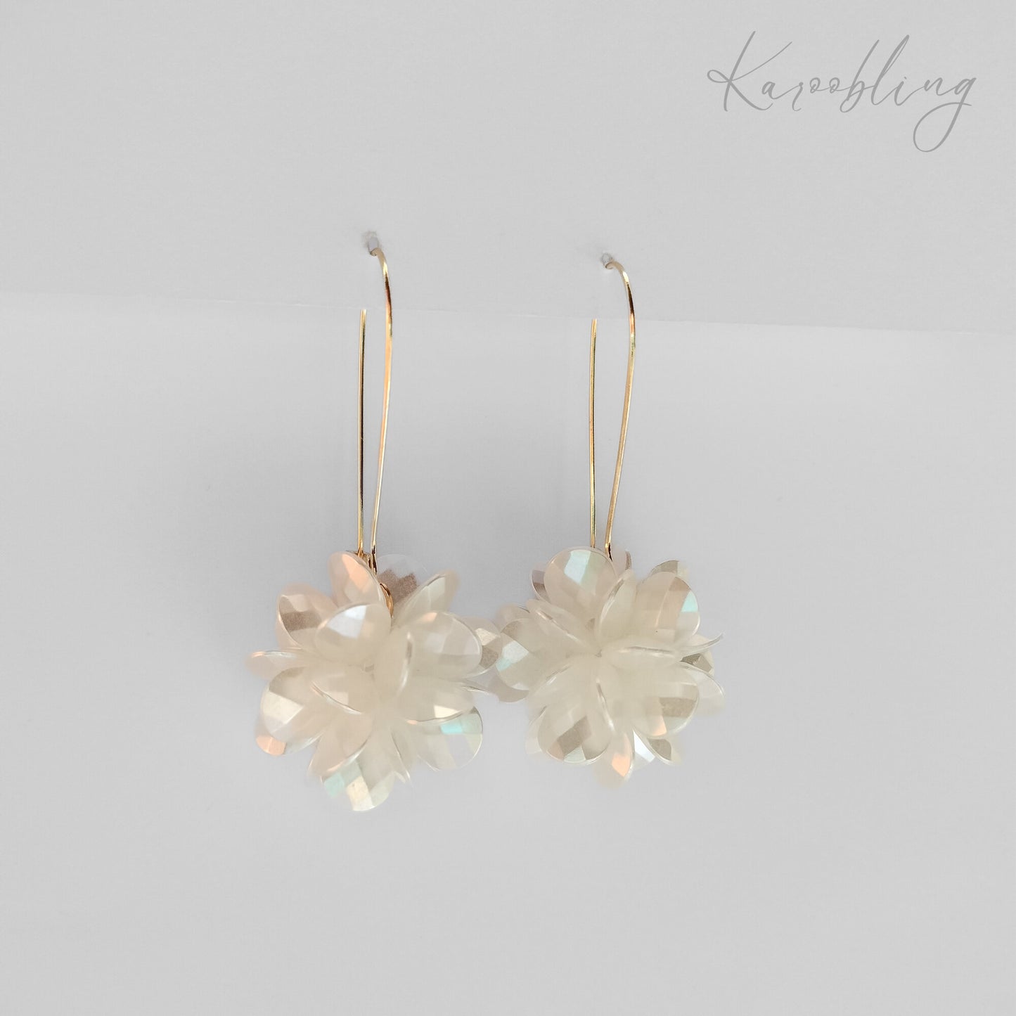 Pearl Petal Hanging Earrings