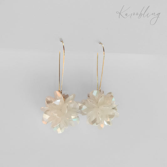 Pearl Petal Hanging Earrings