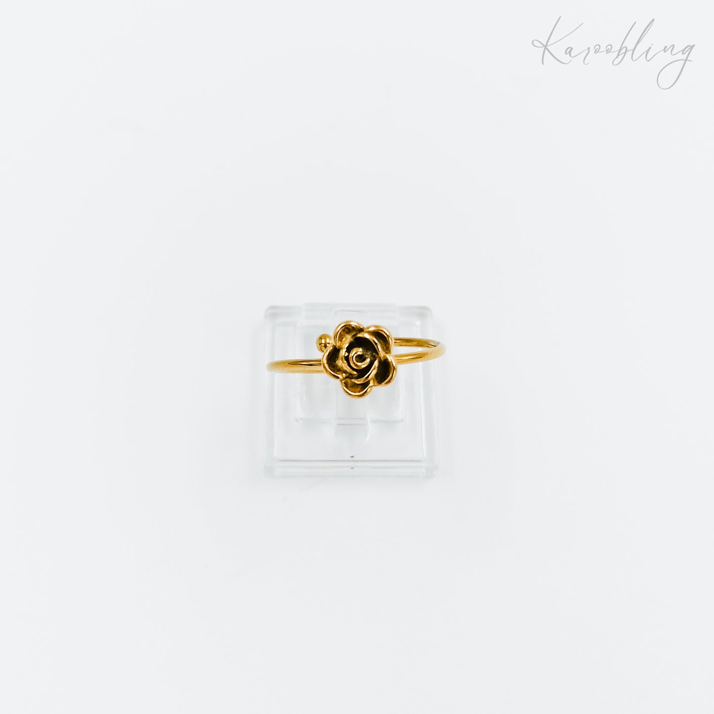 rose 18k gold plated ring (water & tarnish proof)