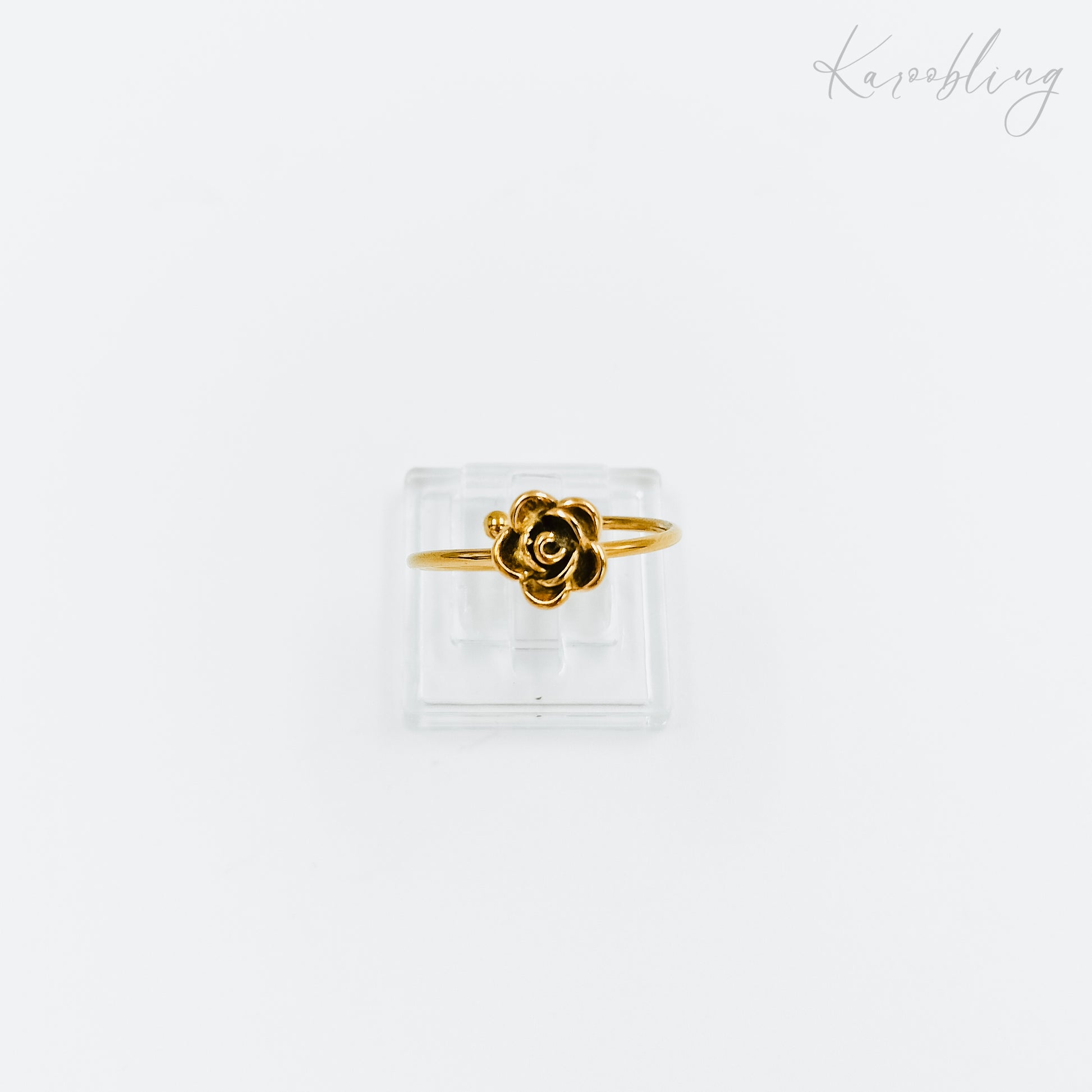 rose 18k gold plated ring (water & tarnish proof)