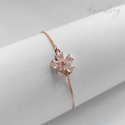 Rose Gold Blooming Petals Bracelet