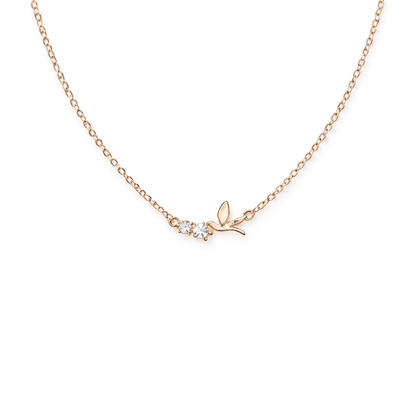 Rose Gold Plated Rhinestone Dove Necklace (fashion jewellery)