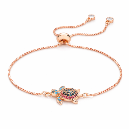 rose gold plated sea turtle bracelet (fashion jewellery)