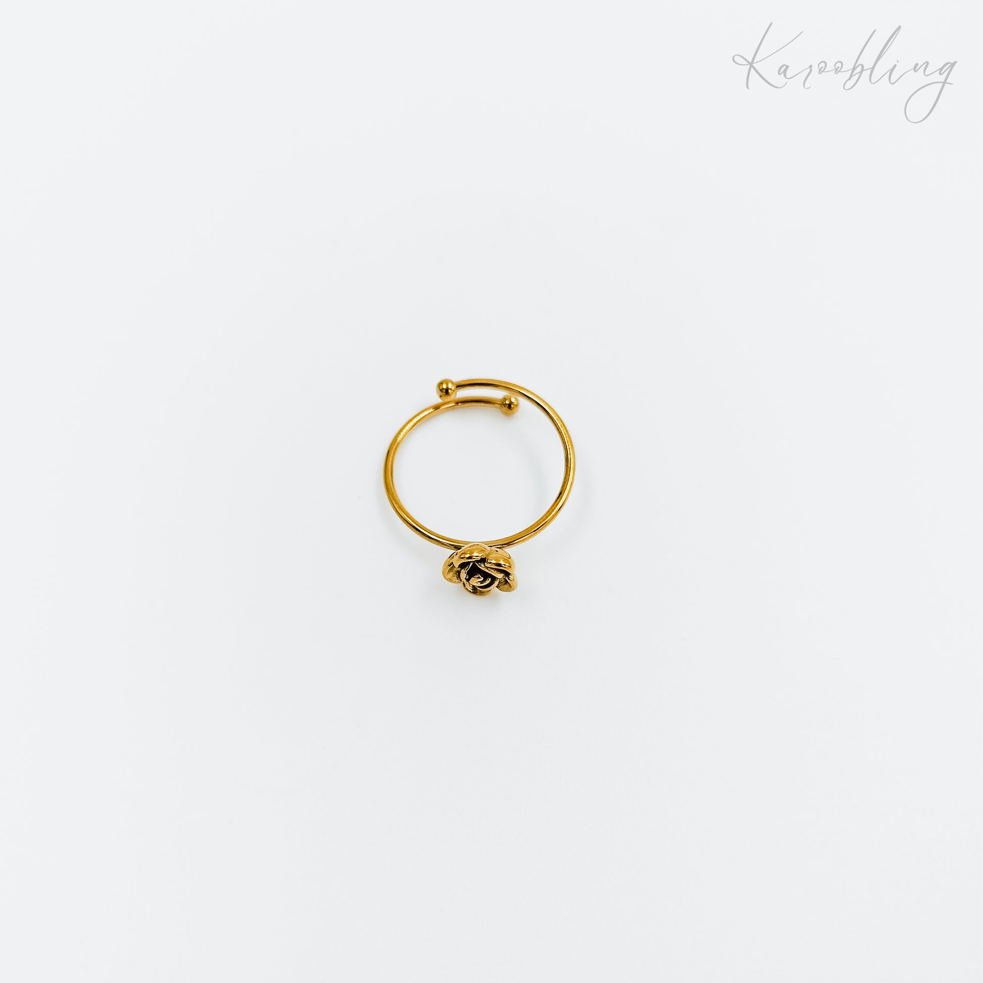 rose ring 18k gold plated (water & tarnish proof)
