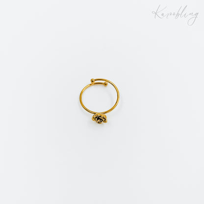 rose ring 18k gold plated (water & tarnish proof)