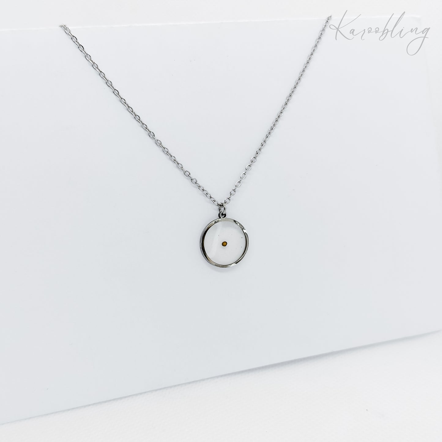 round mustard seed necklace silver-plated (water & tarnish proof)