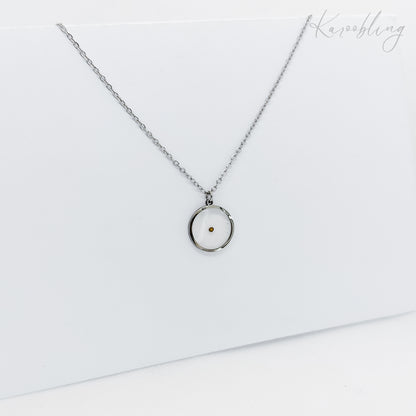 round mustard seed necklace silver-plated (water & tarnish proof)