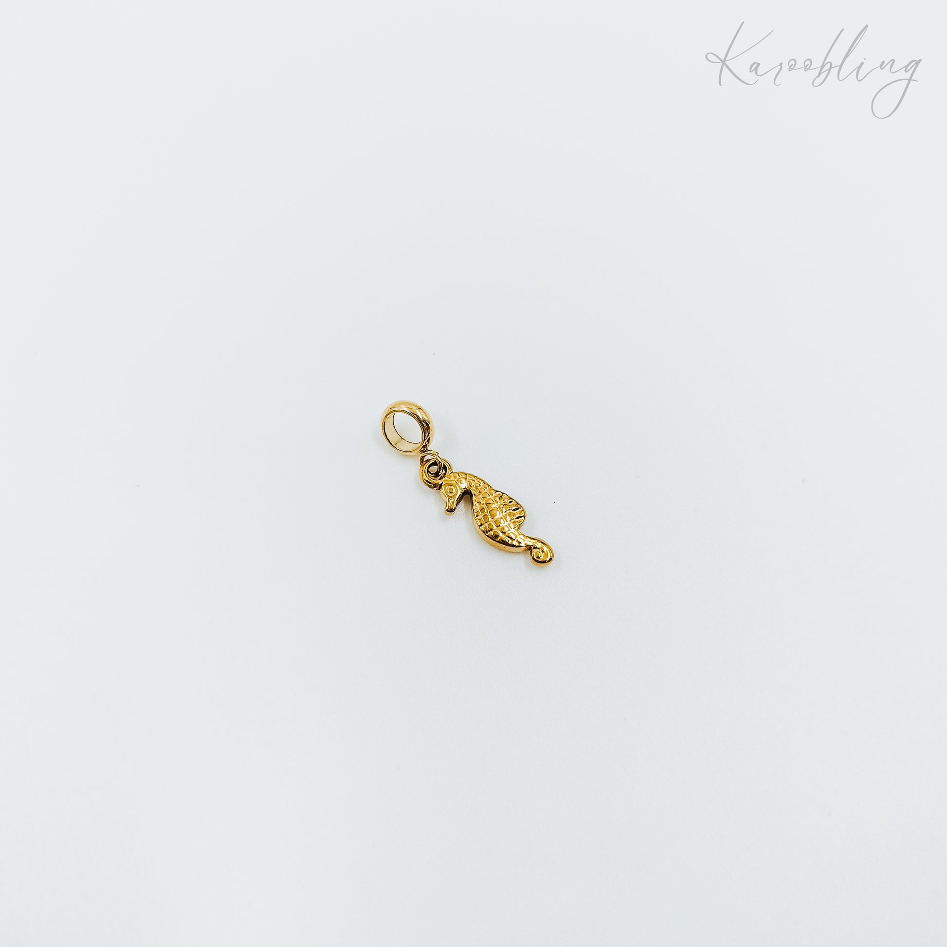 seahorse charm gold plated (water & tarnish proof)