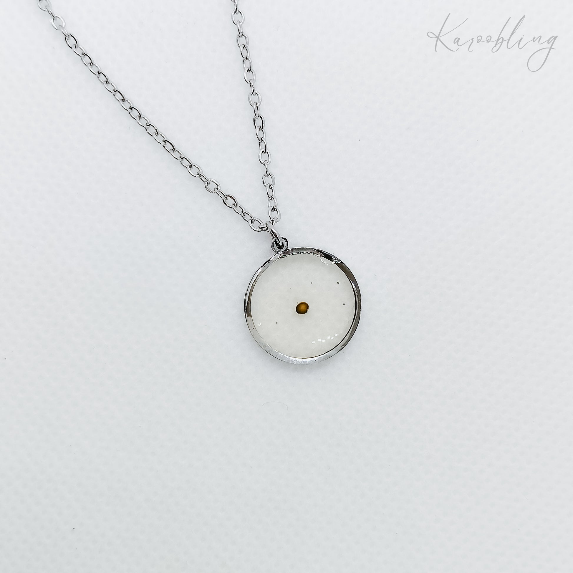 silver-plated round mustard seed necklace (water & tarnish proof)