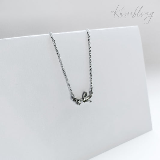 Silver Delicate Dove Necklace