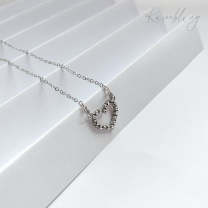 Silver Heavenly Hearts Necklace