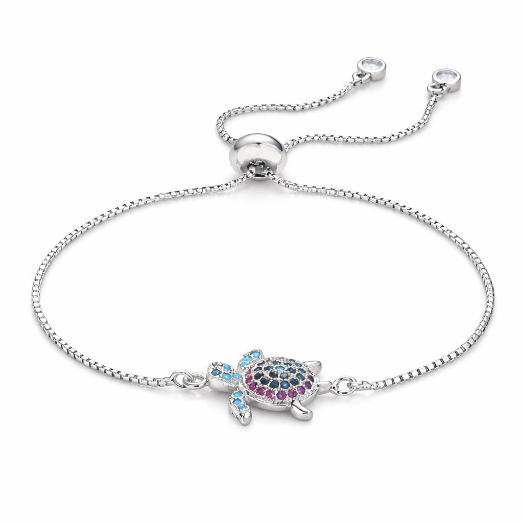 silver plated sea turtle bracelet (fashion jewellery)