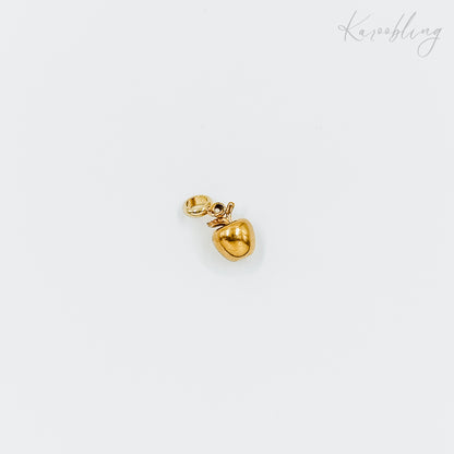 solid apple charm gold plated (water & tarnish proof)