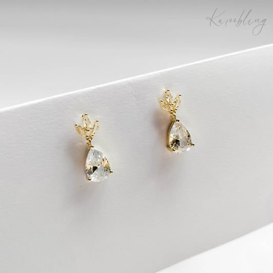 Sparkling Affinity Statement Earrings - Gold Plated