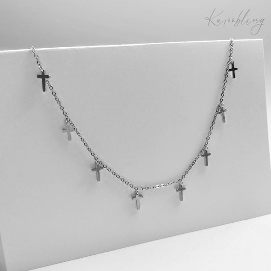 Stainless Steel Divine Crosses Necklace