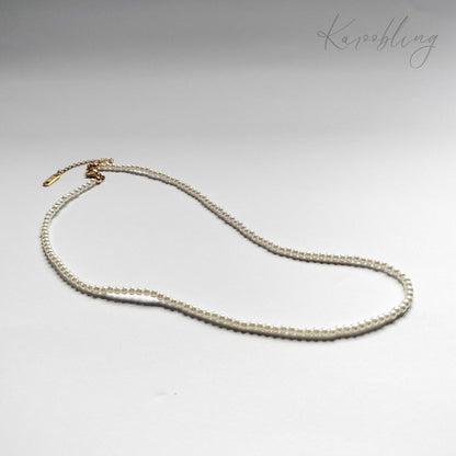 Stainless Steel String Of Pearls Chain Necklace