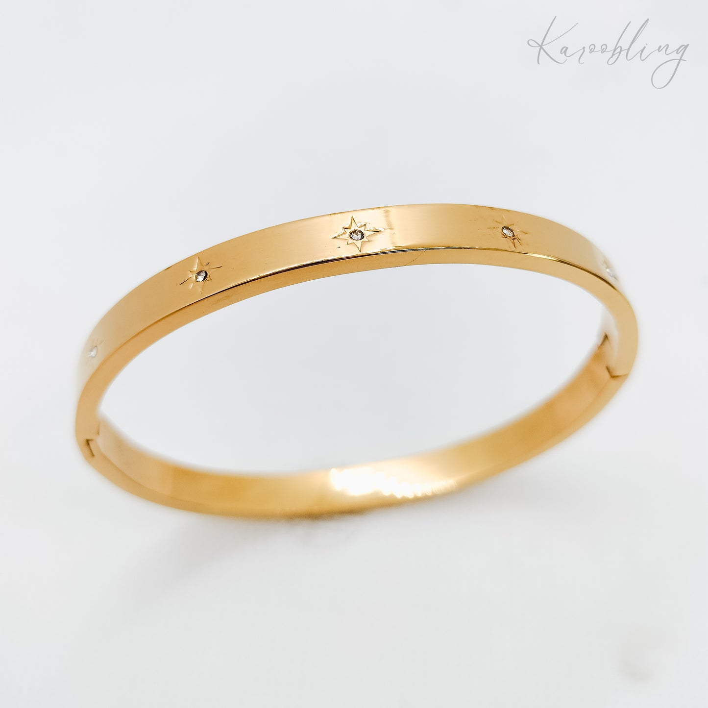 star struck cuff bangle gold plated (water & tarnish proof)