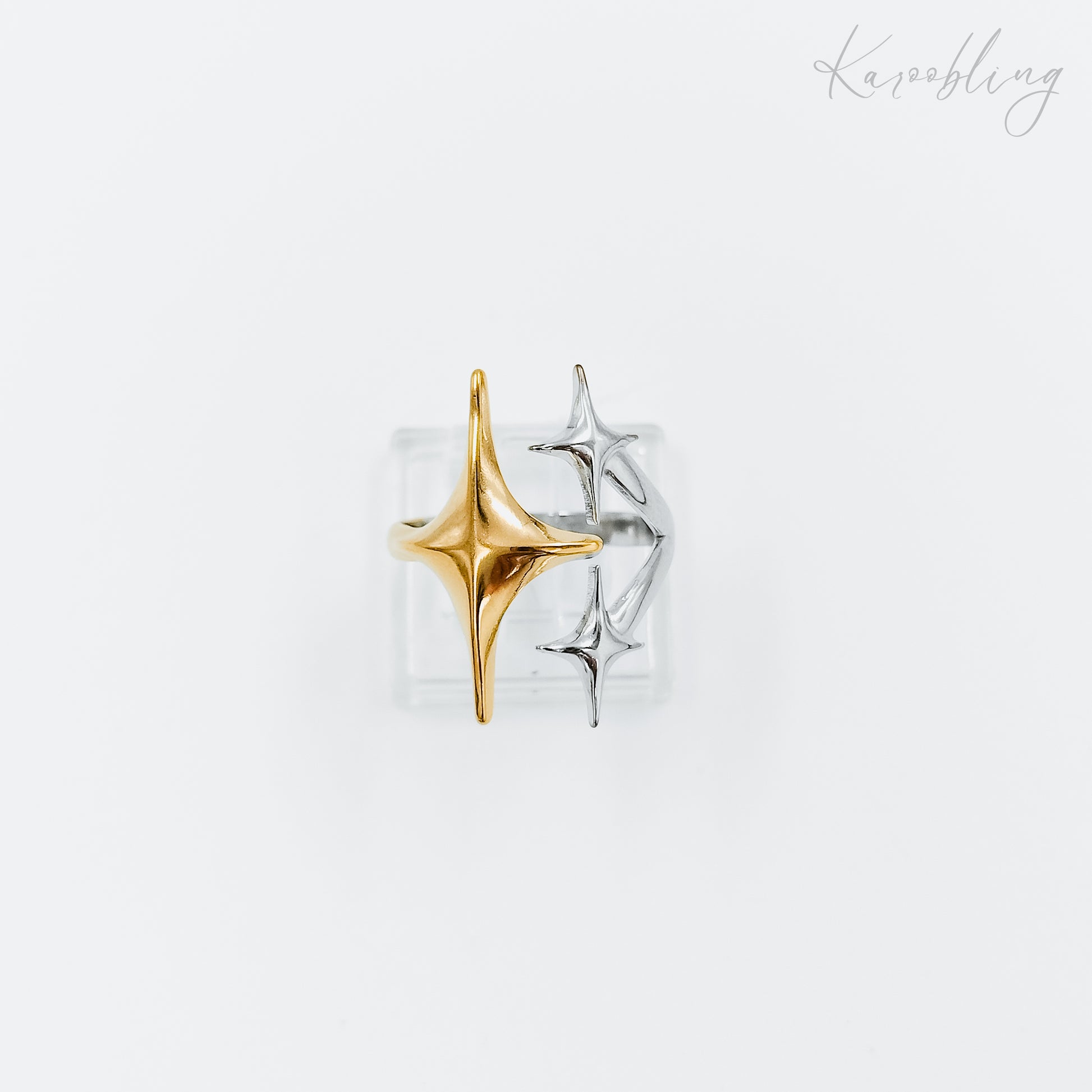 starburst mixed metal ring (water & tarnish proof)